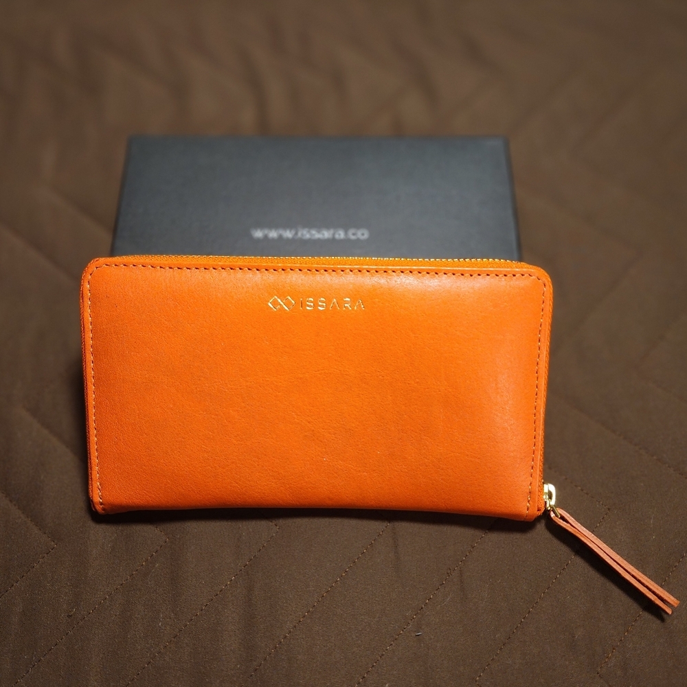 ISSARA Zipper Leather Wallet
